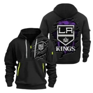 Los Angeles Kings Hoodie Half Zipper, All Over Print Hoodie Half Zipper Los Angeles Kings DNHL108972068 - Black