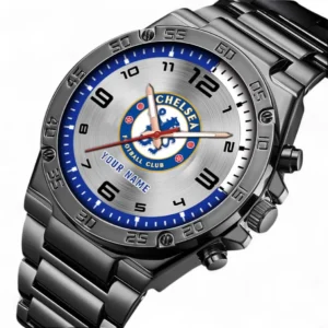 Chelsea Fans Gift Hand Watch, All Over Print Hand Watch For Sport Fan, Custom Name EPL100072825113