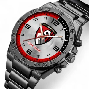 Bournemouth Fans Gift Hand Watch, All Over Print Hand Watch For Sport Fan, Custom Name EPL100072825117