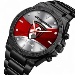 Bournemouth Fans Gift Hand Watch, All Over Print Hand Watch For Sport Fan, Custom Name EPL105072925564