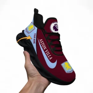Aston Villa Fans Gift Max Soul Shoes, All Over Print Max Soul Shoes For Sport Fan, Custom Name EPL107072925788-Black