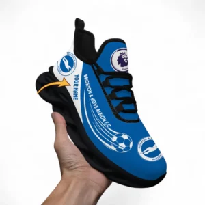 Brighton & Hove Albion Fans Gift Max Soul Shoes, All Over Print Max Soul Shoes For Sport Fan, Custom Name EPL108072925904-Black
