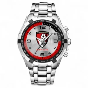 Bournemouth Fans Gift Steel Watches, All Over Print Steel Watches For Sport Fan, Custom Name EPL109072925008