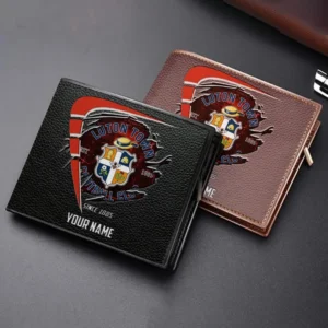 Luton Town Fans Gift Horizontal Leather Wallet, All Over Print Horizontal Leather Wallet For Sport Fan, Custom Name EPL114073125333-Black