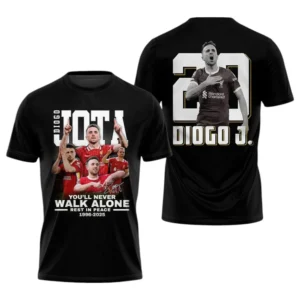 Diogo Jota In Memory T-Shirt 3D, All Over Print T-Shirt For Liverpool Fan EPL98070425669