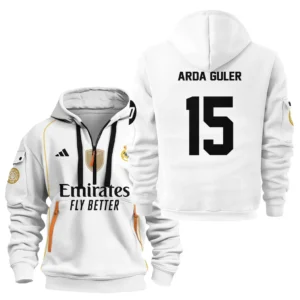 Arda Guler Real Madrid Hoodie Half Zipper  For Fan Arda Guler HVN1100AG070125HODZ