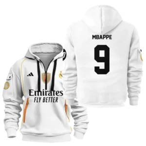 Kylian Mbappe Real Madrid Hoodie Half Zipper  For Fan Kylian Mbappe HVN1100KM070125HODZ