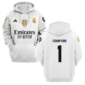 Thibaut Courtois Real Madrid Hoodie  For Fan Thibaut Courtois HVN1100TC070125HOD