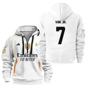 Vinicius Junior Real Madrid Hoodie Half Zipper  For Fan Vinicius Junior HVN1100VJ070125HODZ