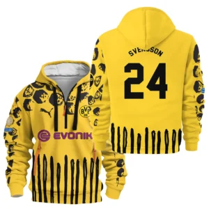 Daniel Svensson Borussia Dortmund Hoodie Half Zipper  For Fan Daniel Svensson HVN1101DS070125HODZ