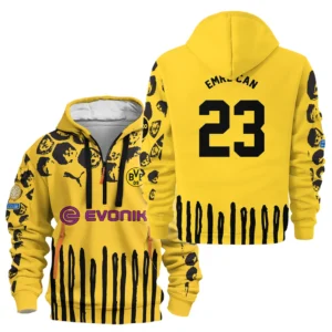 Emre Can Borussia Dortmund Hoodie Half Zipper  For Fan Emre Can HVN1101EE070125HODZ