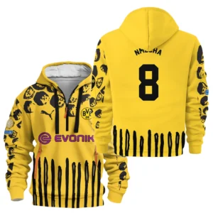 Felix Nmecha Borussia Dortmund Hoodie Half Zipper  For Fan Felix Nmecha HVN1101FN070125HODZ