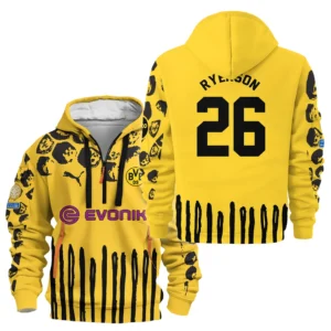 Julian Ryerson Borussia Dortmund Hoodie Half Zipper  For Fan Julian Ryerson HVN1101JR070125HODZ