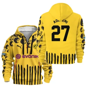 Karim Adeyemi Borussia Dortmund Hoodie Half Zipper  For Fan Karim Adeyemi HVN1101KA070125HODZ