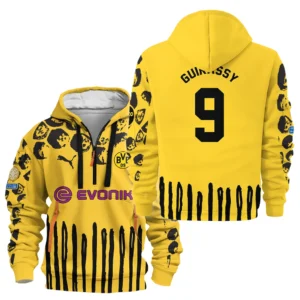 Serhou Guirassy Borussia Dortmund Hoodie Half Zipper  For Fan Serhou Guirassy HVN1101SG070125HODZ