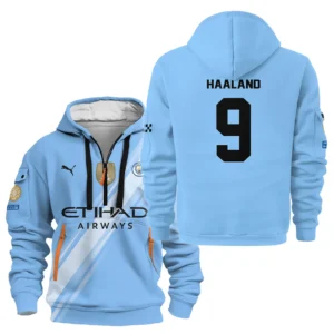Erling Haaland Manchester City Hoodie Half Zipper  For Fan Erling Haaland HVN1102EH070125HODZ