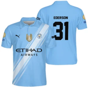 Ederson Moraes Manchester City Polo Shirt  For Fan Ederson Moraes HVN1102EM070125POS