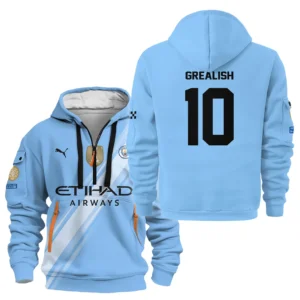 Jack Grealish Manchester City Hoodie Half Zipper  For Fan Jack Grealish HVN1102JA070125HODZ