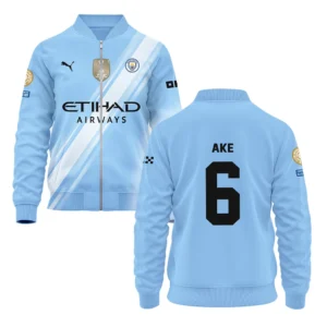 Nathan Ake Manchester City Bomber Jacket  For Fan Nathan Ake HVN1102NA070125BOB