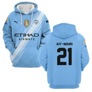 Rayan Ait-Nouri Manchester City Hoodie  For Fan Rayan Ait-Nouri HVN1102RAN070125HOD