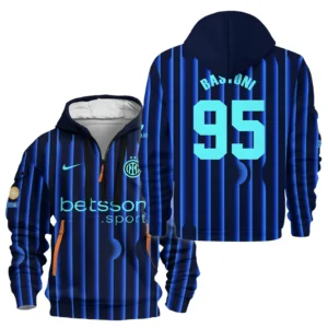 Alessandro Bastoni Internazionale Milano Hoodie Half Zipper  For Fan Alessandro Bastoni HVN1104AB070225HODZ