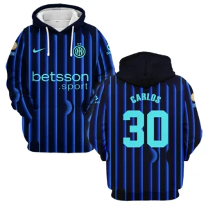 Carlos Augusto Internazionale Milano Hoodie  For Fan Carlos Augusto HVN1104CA070225HOD