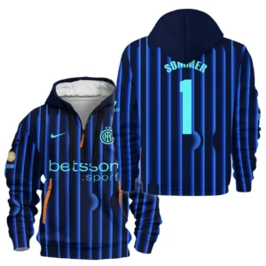 Yann Sommer Internazionale Milano Hoodie Half Zipper  For Fan Yann Sommer HVN1104YS070225HODZ
