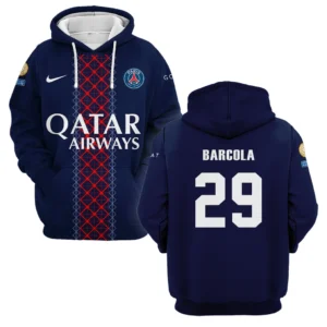 Bradley Barcola Paris Saint-Germain Hoodie  For Fan Bradley Barcola HVN1105BB070225HOD
