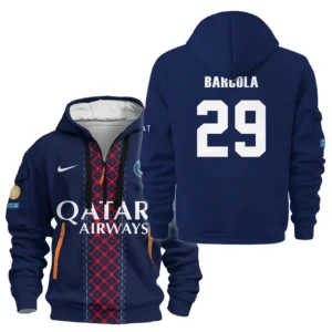 Bradley Barcola Paris Saint-Germain Hoodie Half Zipper  For Fan Bradley Barcola HVN1105BB070225HODZ