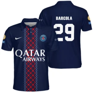 Bradley Barcola Paris Saint-Germain Polo Shirt  For Fan Bradley Barcola HVN1105BB070225POS