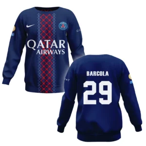 Bradley Barcola Paris Saint-Germain Sweatshirt  For Fan Bradley Barcola HVN1105BB070225SW