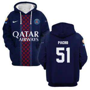 Willian Pacho Paris Saint-Germain Hoodie  For Fan Willian Pacho HVN1105WP070225HOD