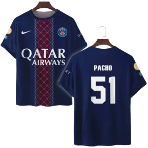 Willian Pacho Paris Saint-Germain T-Shirt  For Fan Willian Pacho HVN1105WP070225TS3D