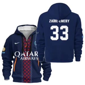 Warren Zaire-Emery Paris Saint-Germain Hoodie Half Zipper  For Fan Warren Zaire-Emery HVN1105WZE070225HODZ