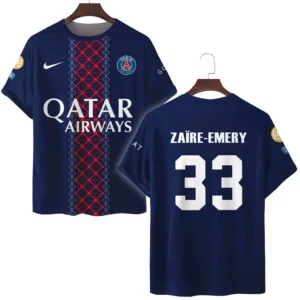 Warren Zaire-Emery Paris Saint-Germain T-Shirt  For Fan Warren Zaire-Emery HVN1105WZE070225TS3D