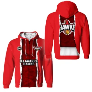 Illawarra Hawks Zipper Hoodie NBL 2025 For Fan Illawarra Hawks HVN1124IH071425ZHD