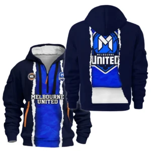 Melbourne United Hoodie Half Zipper NBL 2025 For Fan Melbourne United HVN1124MU071425HODZ