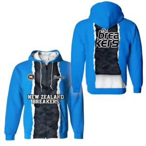 New Zealand Breakers Zipper Hoodie NBL 2025 For Fan New Zealand Breakers HVN1124NB071425ZHD