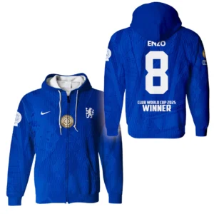 Enzo Fernández Chelsea Zipper Hoodie  Club World Cup 2025 Champions For Fan Enzo Fernández HVN1129EF071425ZHD