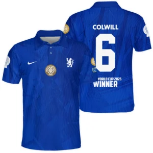 Levi Colwill Chelsea Polo Shirt  Club World Cup 2025 Champions For Fan Levi Colwill HVN1129LC071425POS
