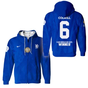 Levi Colwill Chelsea Zipper Hoodie  Club World Cup 2025 Champions For Fan Levi Colwill HVN1129LC071425ZHD