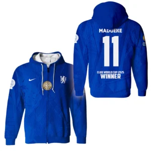 Noni Madueke Chelsea Zipper Hoodie  Club World Cup 2025 Champions For Fan Noni Madueke HVN1129NM071425ZHD