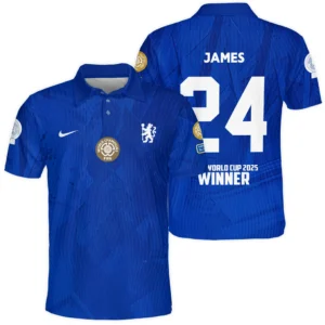 Reece James Chelsea Polo Shirt  Club World Cup 2025 Champions For Fan Reece James HVN1129RJ071425POS