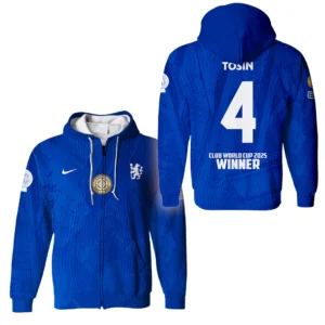 Tosin Adarabioyo Chelsea Zipper Hoodie  Club World Cup 2025 Champions For Fan Tosin Adarabioyo HVN1129TA071425ZHD
