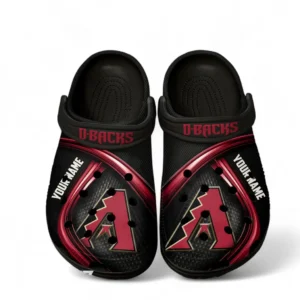 Arizona Diamondbacks Fans Gift Crocs, All Over Print Crocs For Sport Fan, Custom Name MLB137072325666-Black