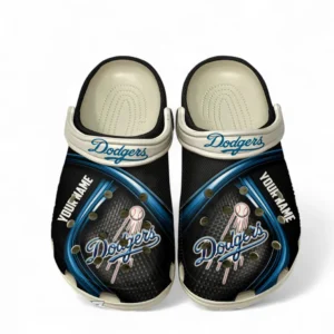 Los Angeles Dodgers Fans Gift Crocs, All Over Print Crocs For Sport Fan, Custom Name MLB137072325679-White