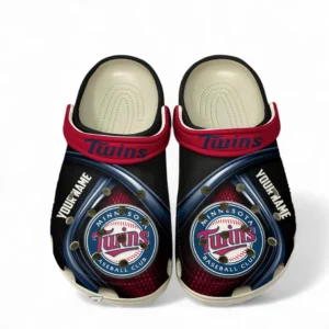 Minnesota Twins Fans Gift Crocs, All Over Print Crocs For Sport Fan, Custom Name MLB137072325682-White