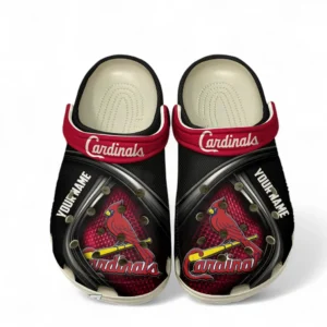 St. Louis Cardinals Fans Gift Crocs, All Over Print Crocs For Sport Fan, Custom Name MLB137072325691-White