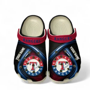 Texas Rangers Fans Gift Crocs, All Over Print Crocs For Sport Fan, Custom Name MLB137072325693-White