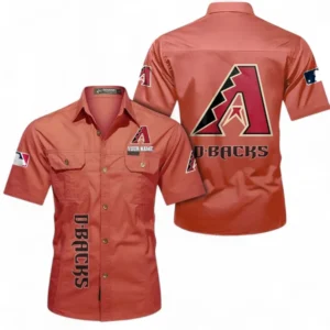 Arizona Diamondbacks Fans Gift Short Sleeved Shirt, All Over Print Short Sleeved Shirt For Sport Fan, Custom Name MLB140072325462-Red